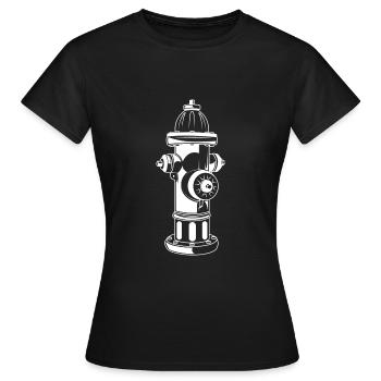 Hydrant Silhouette - Women's T-Shirt - black - Front - AI Model Female 172 dark (172cm)