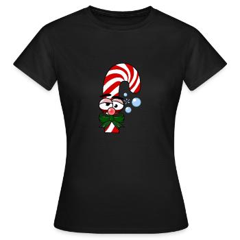 Sucre d’orge ivre - T-shirt Femme - noir - Devant - AI Model Female 172 dark (172cm)