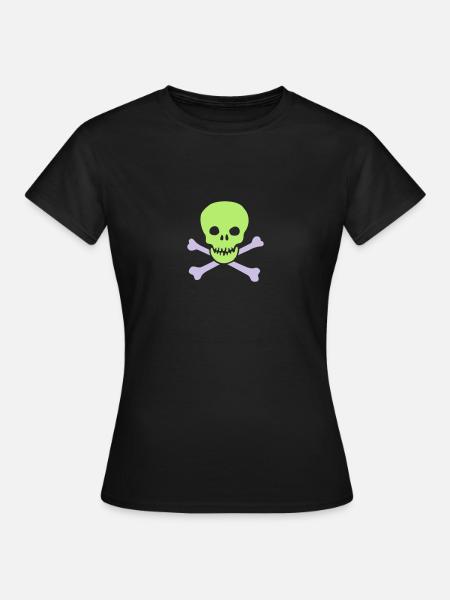 tête de mort - T-shirt Femme - noir