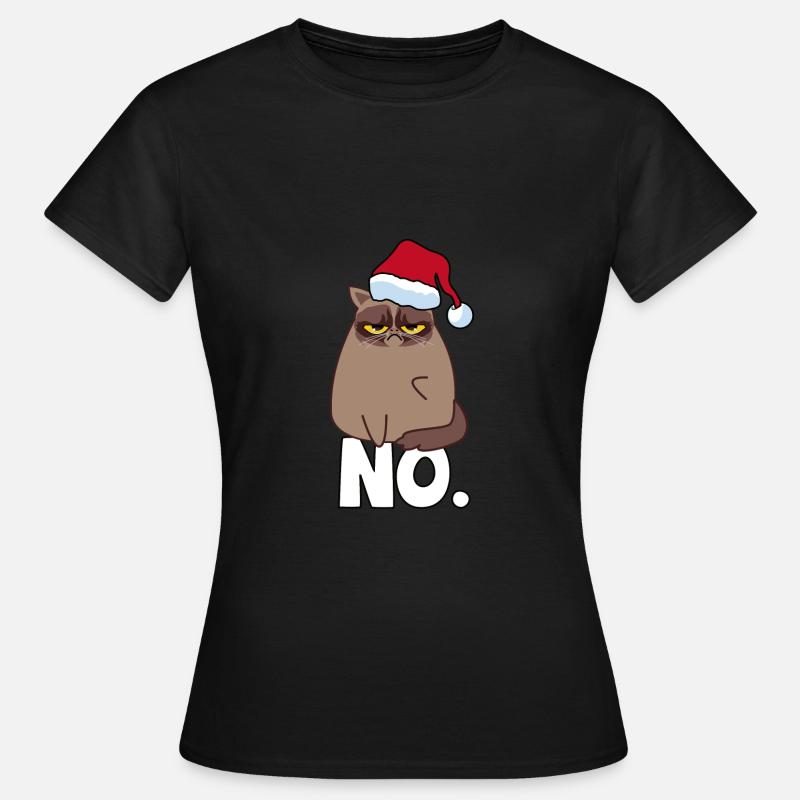 Grumpy Cat Ugly Sweater - Dame-T-shirt - sort