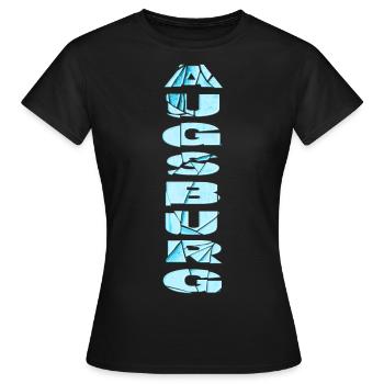 Augsburg Allemagne City Font Skyline Accueil - T-shirt Femme - noir - Devant - AI Model Female 172 dark (172cm)