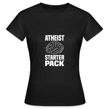 Athéisme - T-shirt Femme - noir - Devant - AI Model Female 172 dark (172cm)