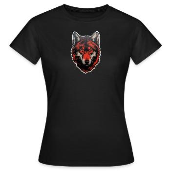 Illustration von mystischer Tierwelt und Blumen - Frauen T-Shirt - Schwarz - Vorne - AI Model Female 172 dark (172cm)