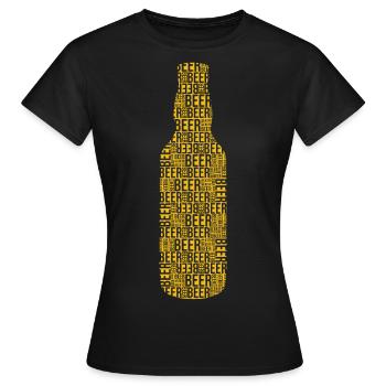 bière bière bière - T-shirt Femme - noir - Devant - AI Model Female 172 dark (172cm)