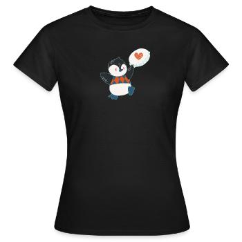 Pinguinmusik - Frauen T-Shirt - Schwarz - Vorne - AI Model Female 172 dark (172cm)