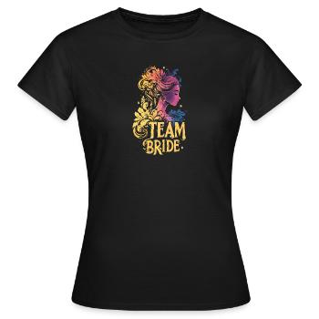 Team Bride Bride Bachelor Party - Women's T-Shirt - black - Front - AI Model Female 172 dark (172cm)