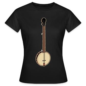 Banjo Bluegrass - Frauen T-Shirt - Schwarz - Vorne - AI Model Female 172 dark (172cm)