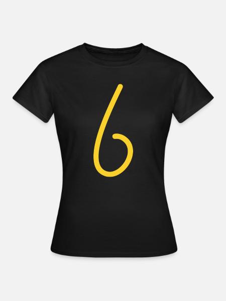 6 - Frauen T-Shirt - Schwarz