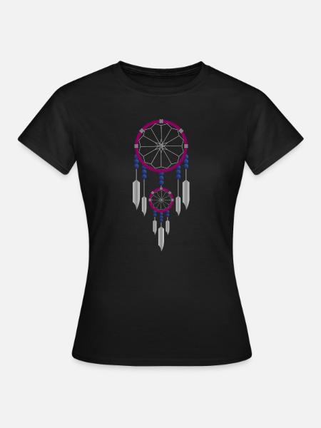 Purple and blue dreamcatcher - Women's T-Shirt - black