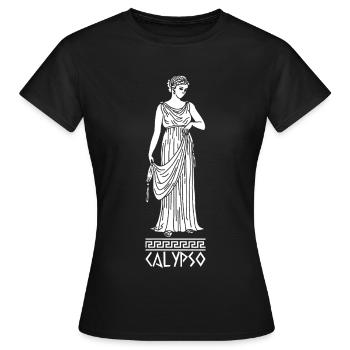 Calypso (weiß) - Frauen T-Shirt - Schwarz - Vorne - AI Model Female 172 dark (172cm)