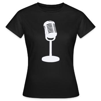 Microphone - Women's T-Shirt - black - Front - AI Model Female 172 dark (172cm)