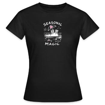 Dead Unicorn: Summer Beach Theme - Women's T-Shirt - black - Front - AI Model Female 172 dark (172cm)