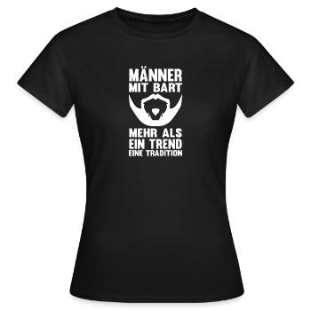 Bearded Bearded Beard - Women's T-Shirt - black - Front - AI Model Female 172 dark (172cm)
