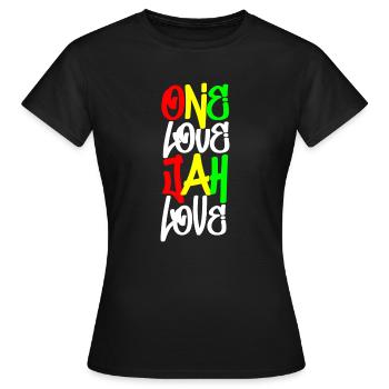 Rasta Liebe - Frauen T-Shirt - Schwarz - Vorne - AI Model Female 172 dark (172cm)
