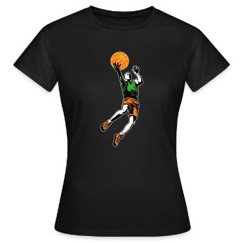 basketball basket basketteur - T-shirt Femme - noir - Devant - AI Model Female 172 dark (172cm)