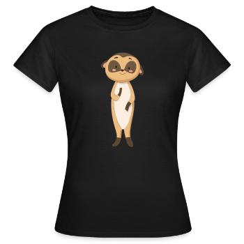 Cool meerkat - Women's T-Shirt - black - Front - AI Model Female 172 dark (172cm)