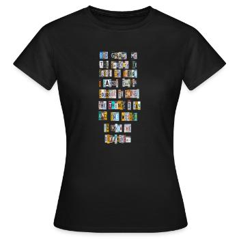 prière de sérénité - T-shirt Femme - noir - Devant - AI Model Female 172 dark (172cm)
