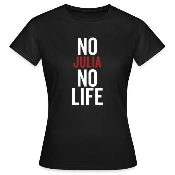 Pas de Julia Pas de vie - T-shirt Femme - noir - Devant - AI Model Female 172 dark (172cm)
