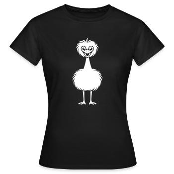 Strauß - Frauen T-Shirt - Schwarz - Vorne - AI Model Female 172 dark (172cm)