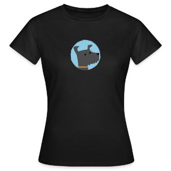 Doux chien - amoureux des chiens - T-shirt Femme - noir - Devant - AI Model Female 172 dark (172cm)