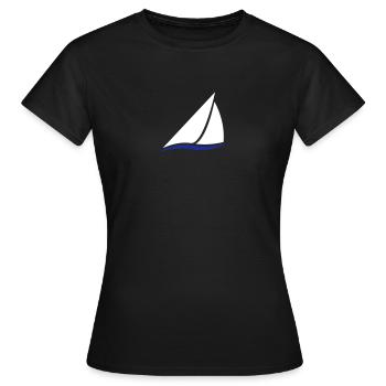 Sailing Boat Logo - Women's T-Shirt - black - Front - AI Model Female 172 dark (172cm)