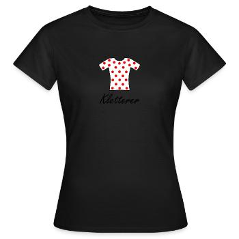 Gepunktetes Trikot - Frauen T-Shirt - Schwarz - Vorne - AI Model Female 172 dark (172cm)