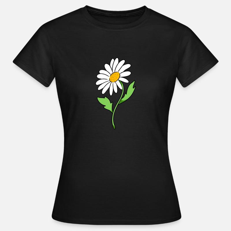 Gänseblümchen - Frauen T-Shirt - Schwarz