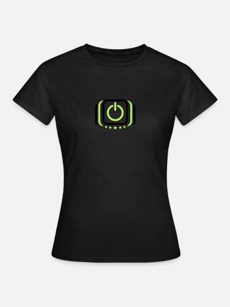 Alimentation sur off sur interrupteur - T-shirt Femme - noir