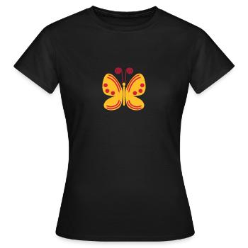 Papillon papillon motte insecte abeille cadeau - T-shirt Femme - noir - Devant - AI Model Female 172 dark (172cm)