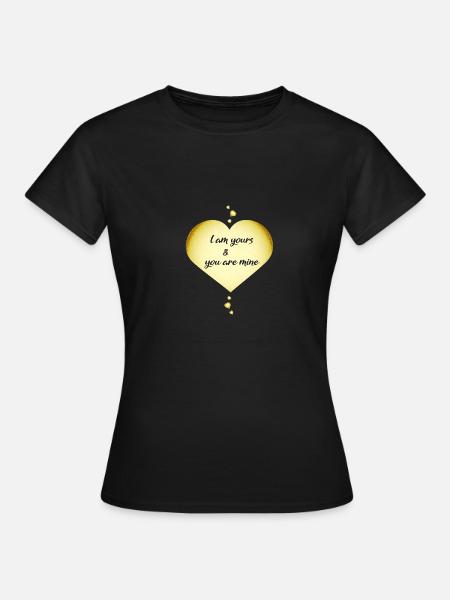Couples amoureux Coeur d’amour - T-shirt Femme - noir