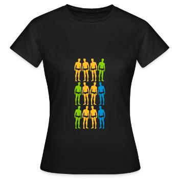 natation maillot de bain lac - T-shirt Femme - noir - Devant - AI Model Female 172 dark (172cm)