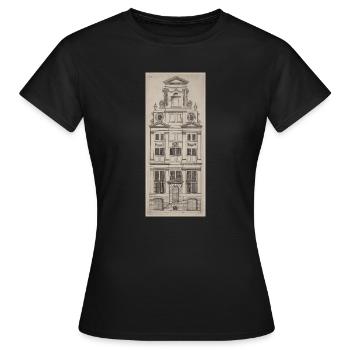 Bâtiment néerlandais - T-shirt Femme - noir - Devant - AI Model Female 172 dark (172cm)