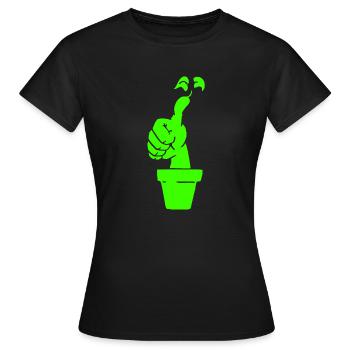 Green thumb - Women's T-Shirt - black - Front - AI Model Female 172 dark (172cm)