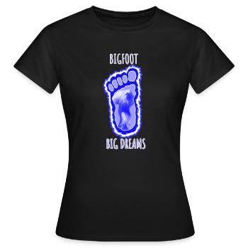 big foot big dreams - Women's T-Shirt - black - Front - AI Model Female 172 dark (172cm)