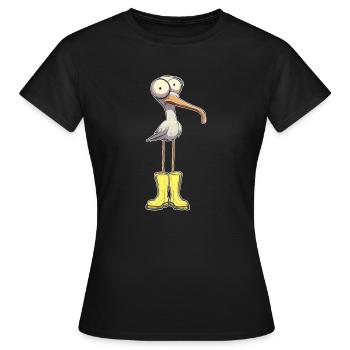 Coastal Unicorn Seagull Rubber Boots Coastal Unicorn - Women's T-Shirt - black - Front - AI Model Female 172 dark (172cm)