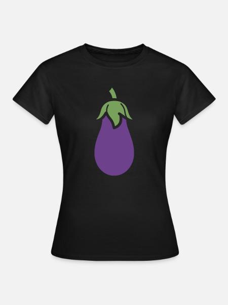 Aubergine - Frauen T-Shirt - Schwarz