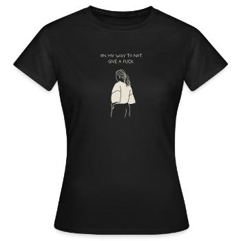 Citations non motivantes - sur mon chemin - T-shirt Femme - noir - Devant - AI Model Female 172 dark (172cm)