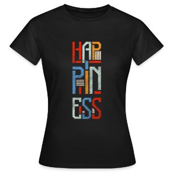 Motivation Happy Energy - Women's T-Shirt - black - Front - AI Model Female 172 dark (172cm)