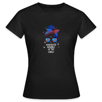 Demokratische Republik Kongo - Frauen T-Shirt - Schwarz - Vorne - AI Model Female 172 dark (172cm)