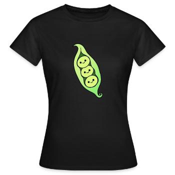 Pois - T-shirt Femme - noir - Devant - AI Model Female 172 dark (172cm)