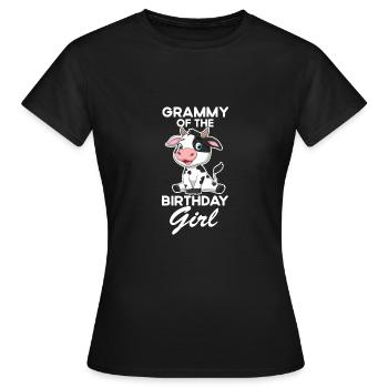 Grammy de la Bday Party Girl Cow Girl Party Bday Pa - T-shirt Femme - noir - Devant - AI Model Female 172 dark (172cm)