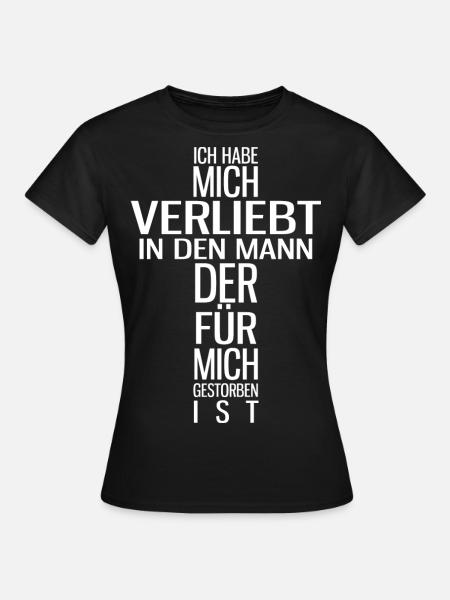 Jesus - verliebt - Frauen T-Shirt - Schwarz