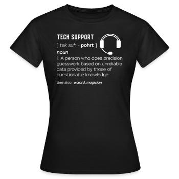 SOUTIEN TECHNIQUE - T-shirt Femme - noir - Devant - AI Model Female 172 dark (172cm)