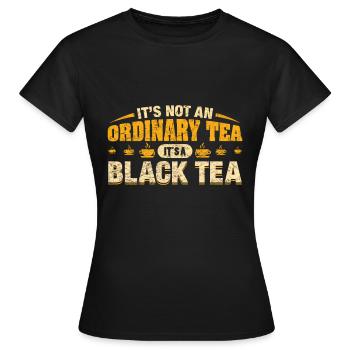 tea - Women's T-Shirt - black - Front - AI Model Female 172 dark (172cm)