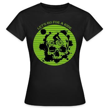 Tirol Fahrradtour Mountainbike - Frauen T-Shirt - Schwarz - Vorne - AI Model Female 172 dark (172cm)
