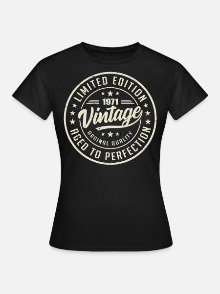 Vintage 1971 Gift 1971 Retro Anniversary 1971 - Women's T-Shirt - black