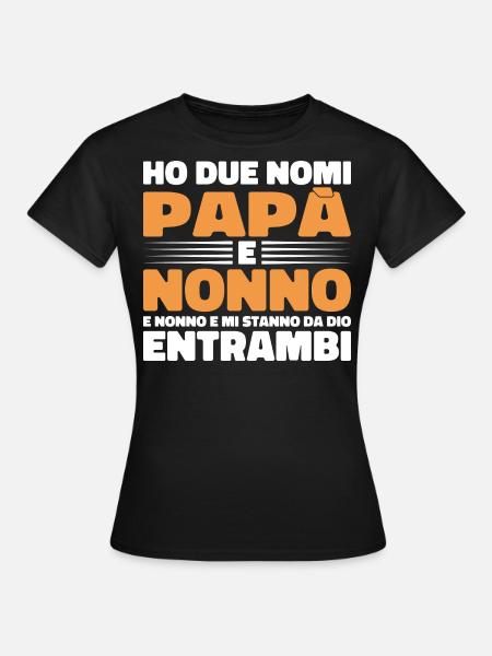 Papa und Opa - Frauen T-Shirt - Schwarz