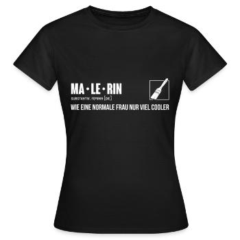 Malerin Lackiererin Handwerkerin Geschenk - Frauen T-Shirt - Schwarz - Vorne - AI Model Female 172 dark (172cm)