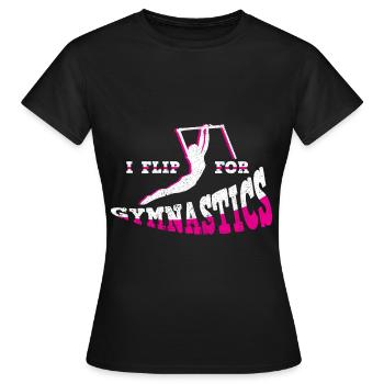 Gymnastik Turnen Barren Trampolin Ringe Turner - Frauen T-Shirt - Schwarz - Vorne - AI Model Female 172 dark (172cm)