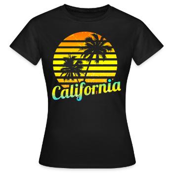 Kalifornien - Frauen T-Shirt - Schwarz - Vorne - AI Model Female 172 dark (172cm)